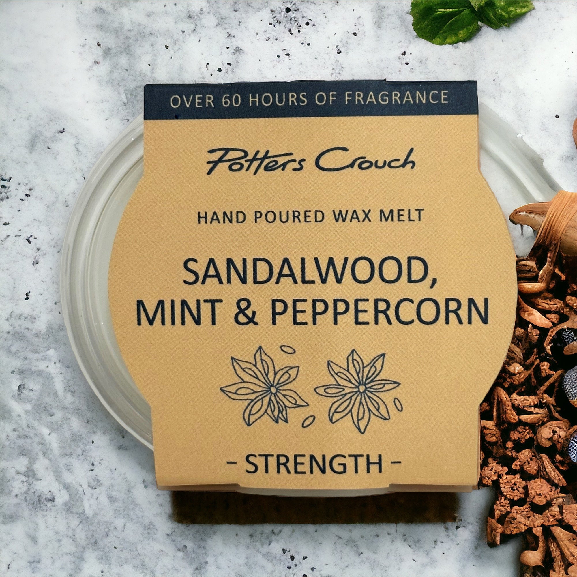 STRENGTH Sandalwood, Mint & Peppercorn Wellness Melt Pott