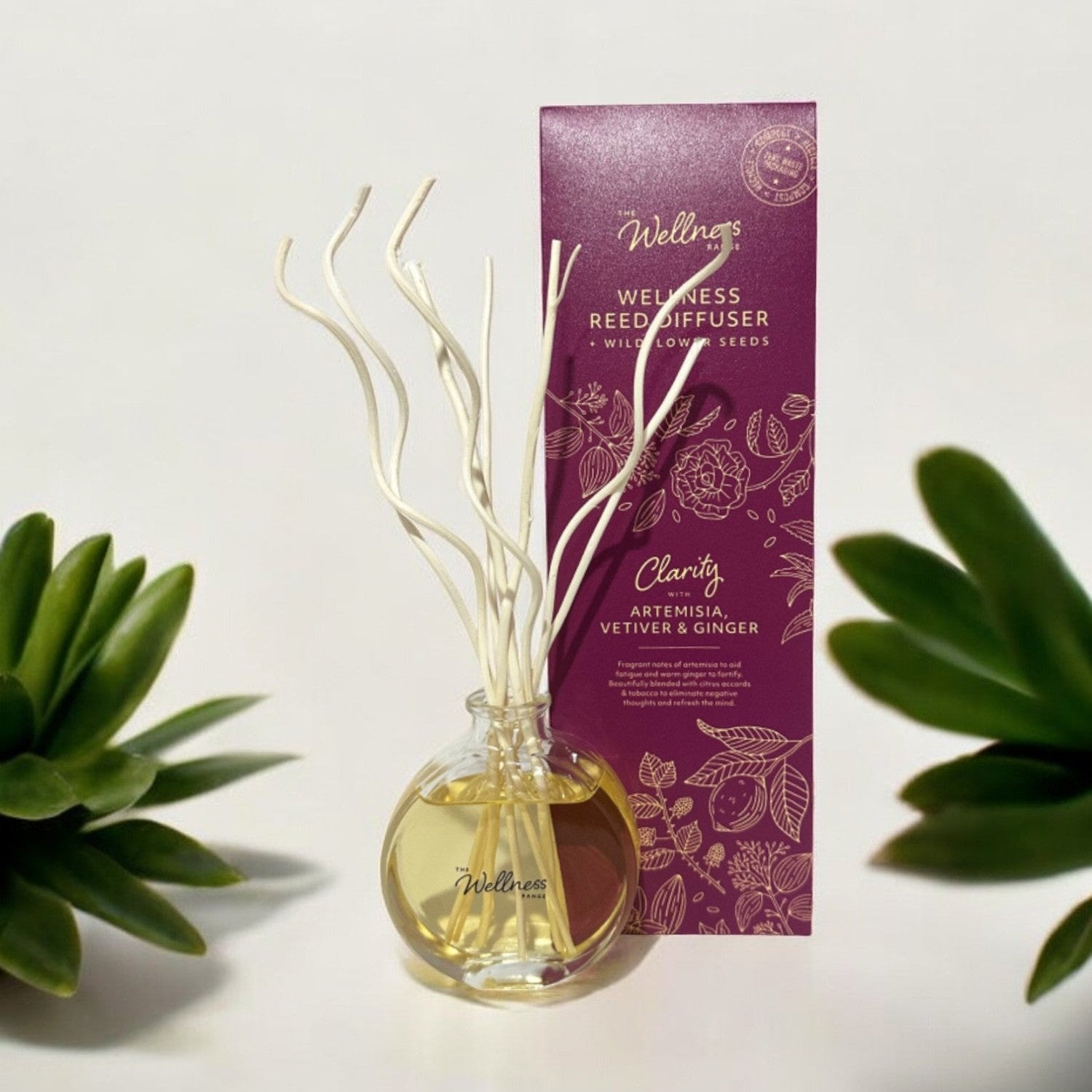 CLARITY Wellness Reed Diffuser with Artemisia, Vetiver & Ginger