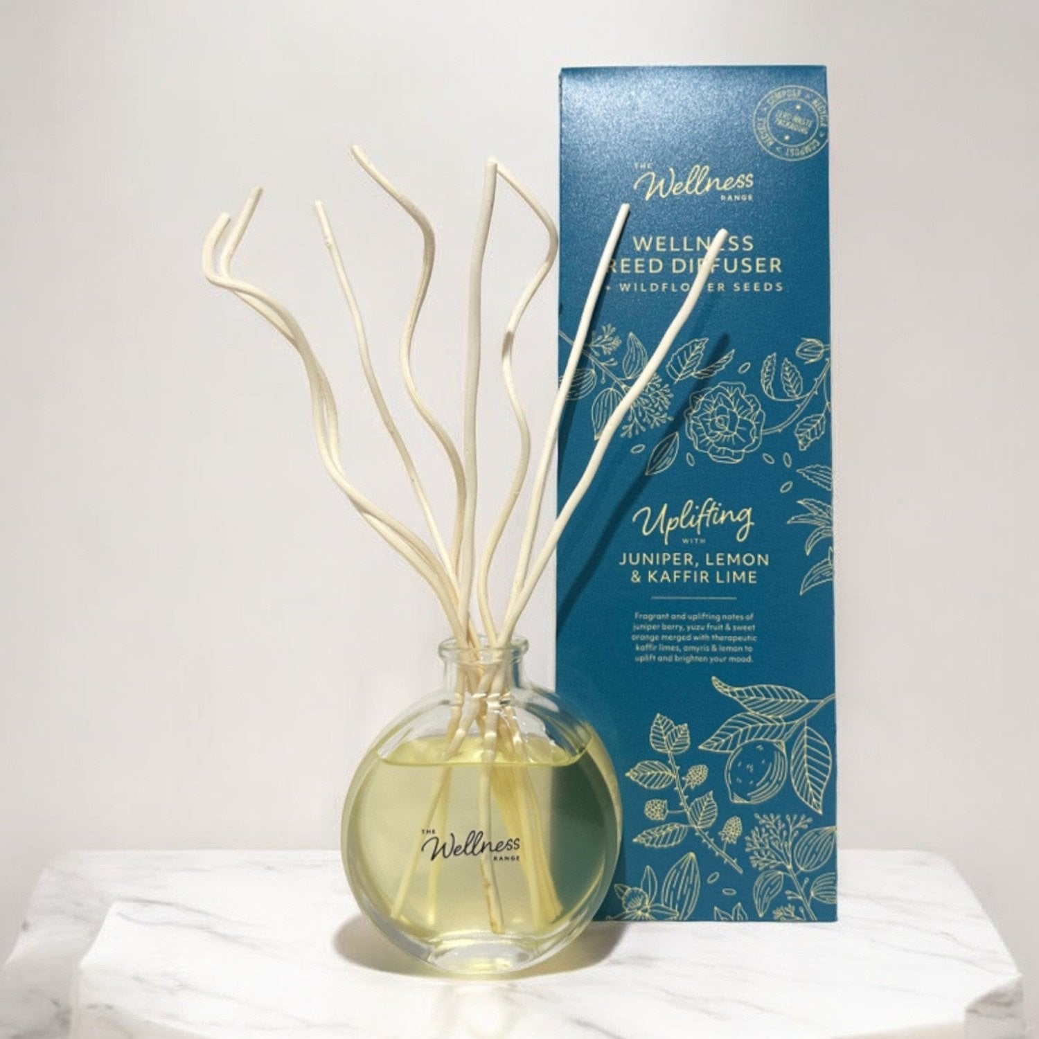 UPLIFTING Wellness Reed Diffuser with Juniper, Lemon & Kaffir Lime