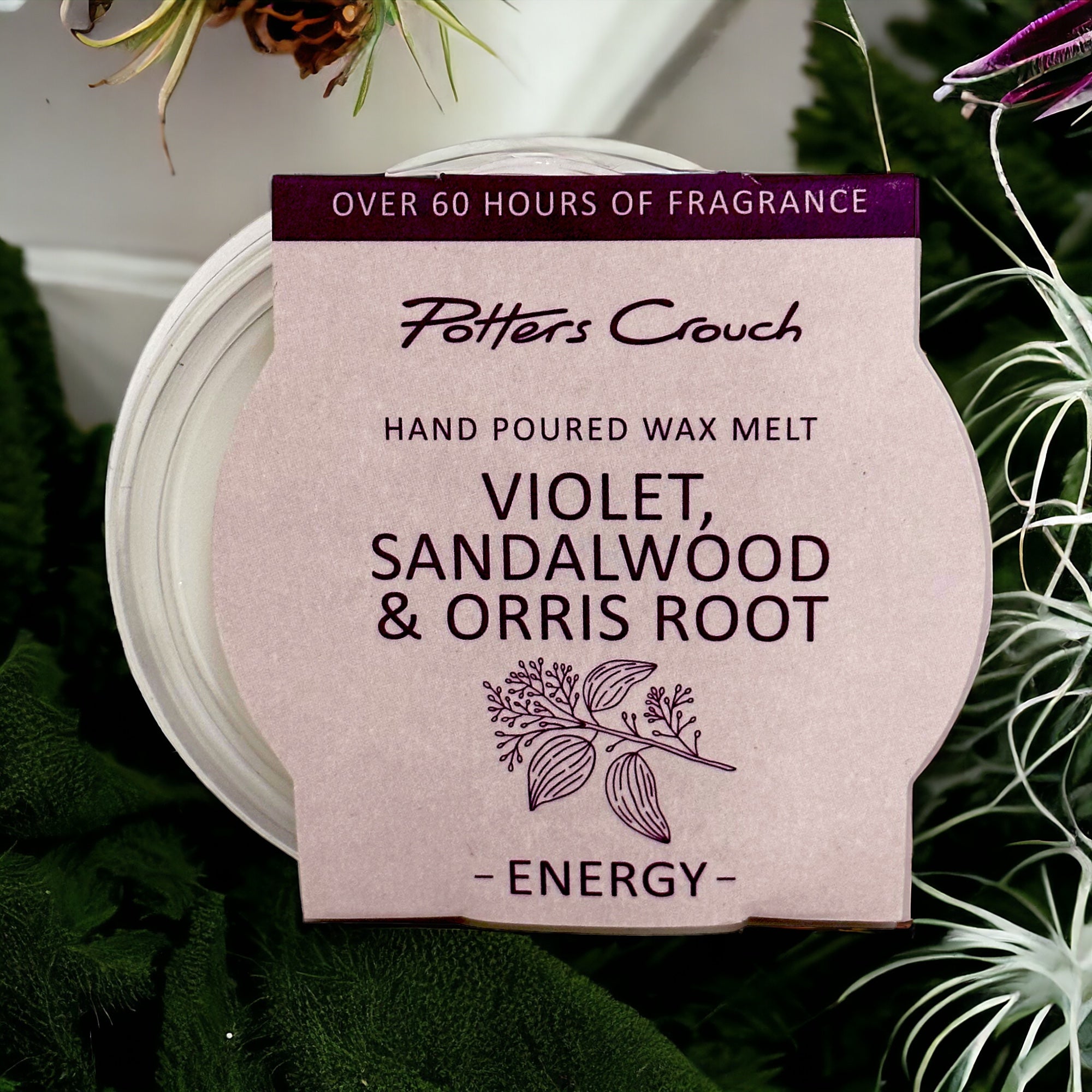 ENERGY Wellness Melt Pott with Violet, Sandalwood & Orris Root