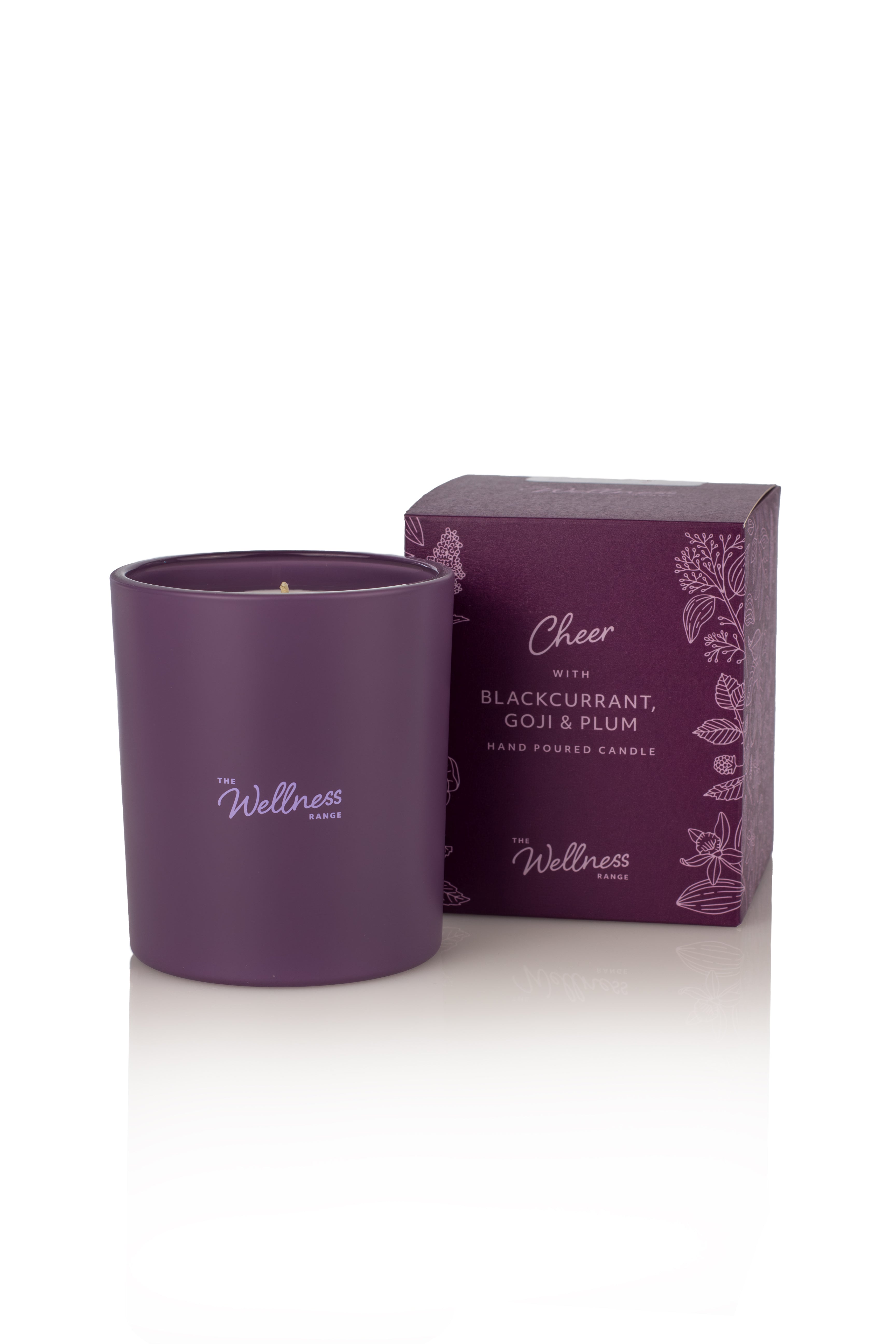 CHEER With Blackcurrant, Goji & Plum Wellness Glass Candle