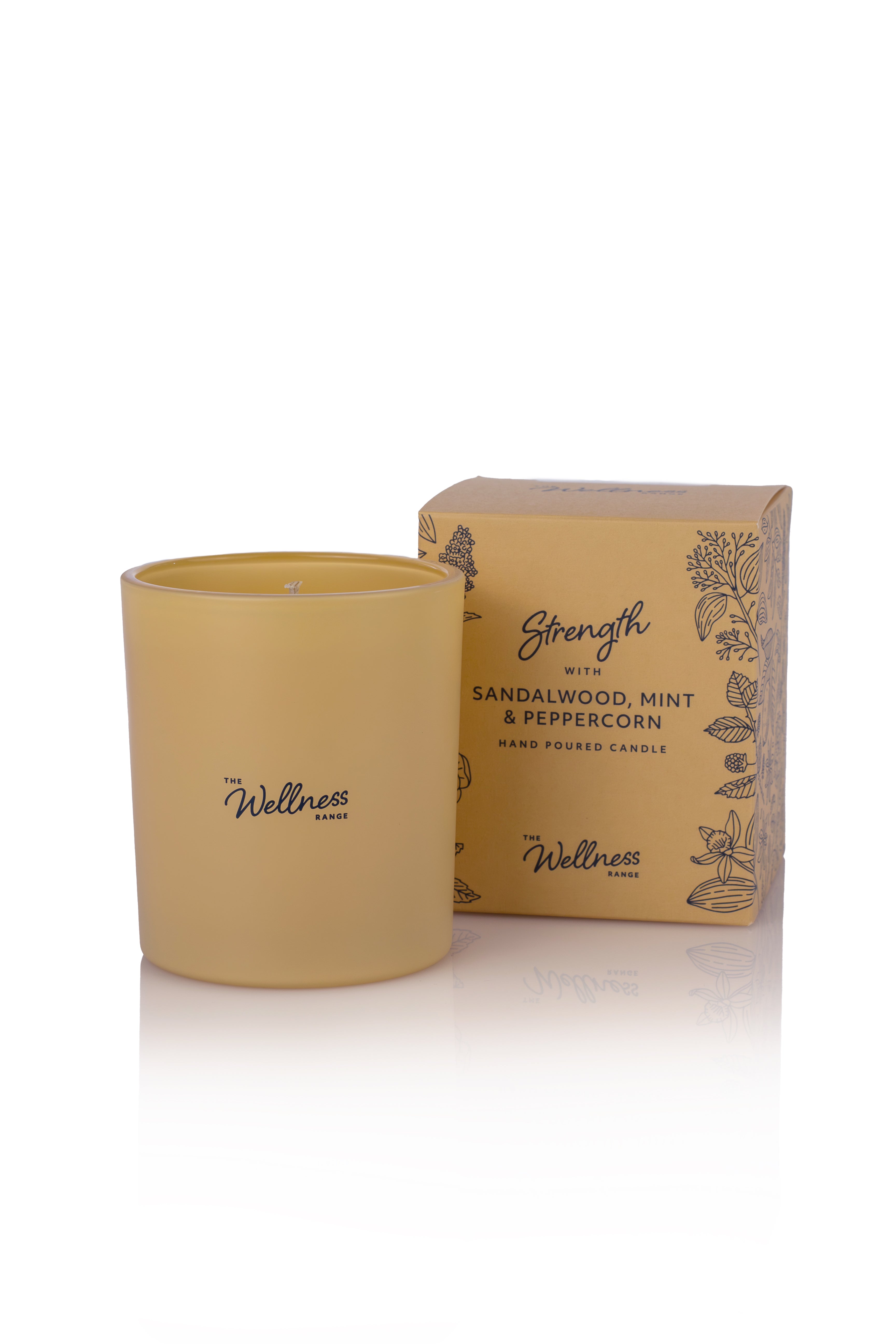 STRENGTH Sandalwood, Mint & Peppercorn Wellness Glass Candle