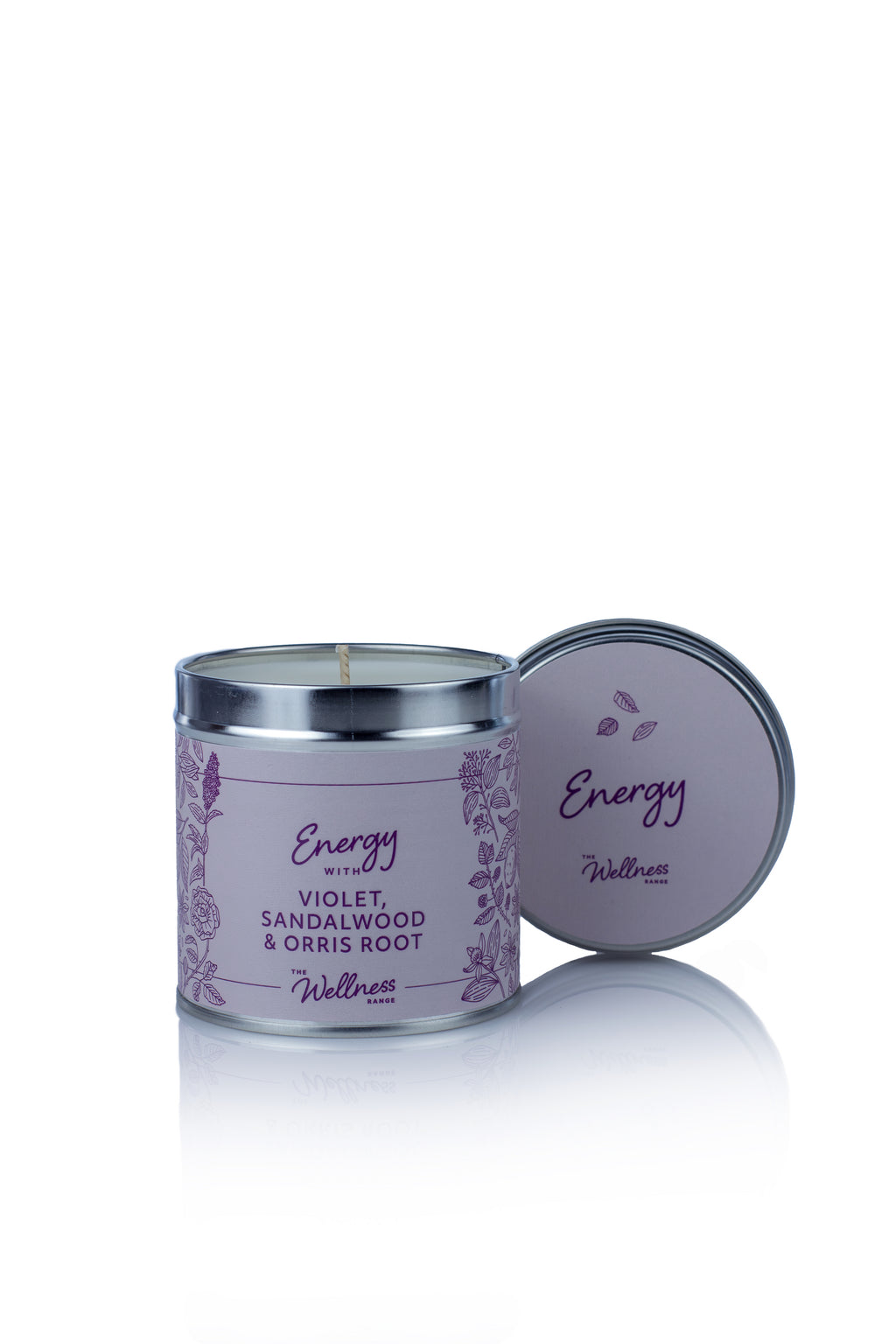 ENERGY Wellness Candle with Violet, Sandalwood & Orris Root