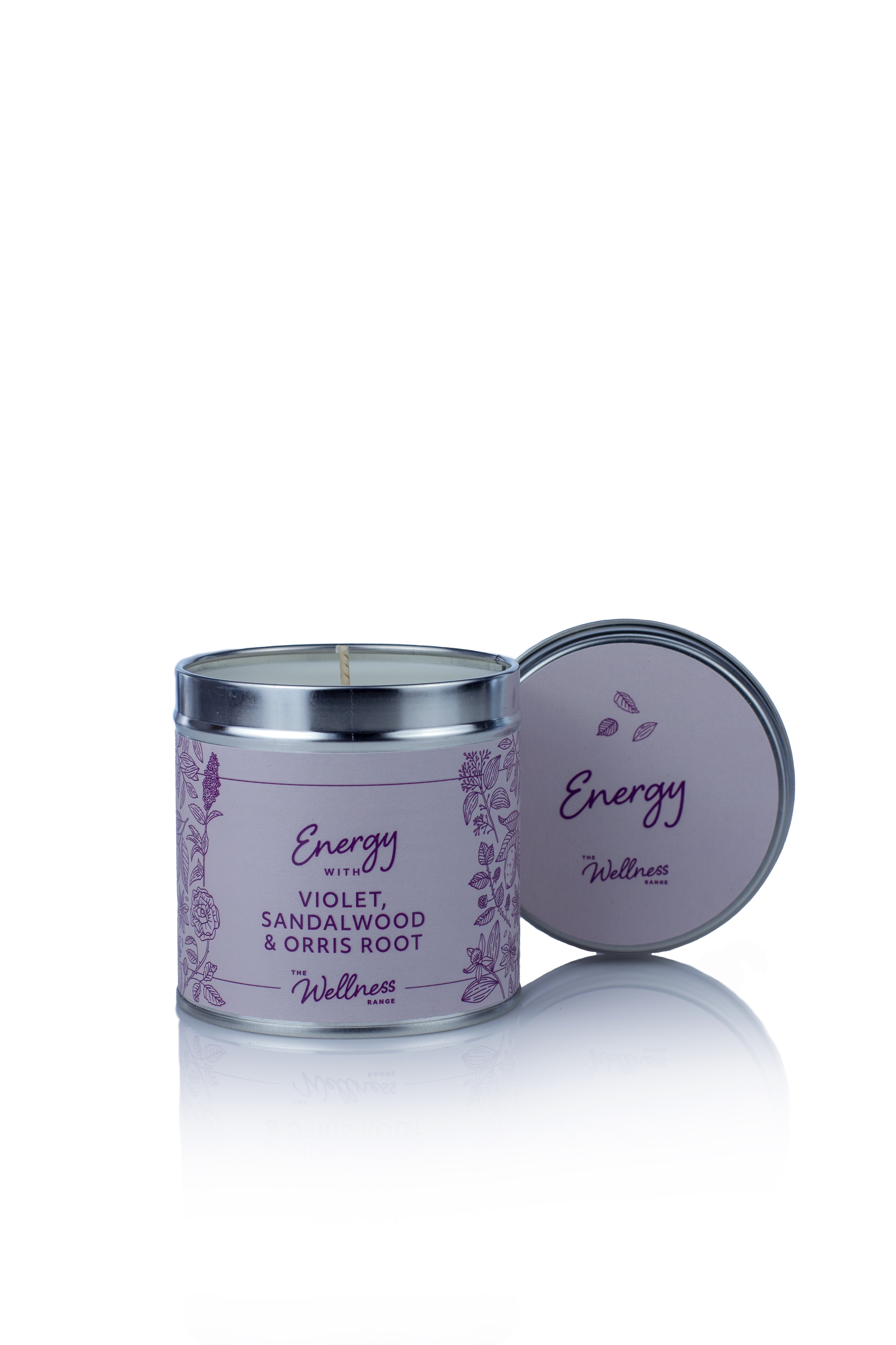 ENERGY Wellness Candle with Violet, Sandalwood & Orris Root